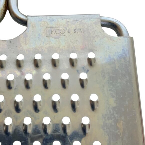 Vintage Ecko Stainless Steel Grater With Black Handle Kitchen Tool Made in USA - Picture 5 of 5